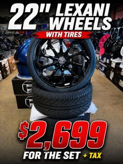 🔥 22” LEXANI WHEEL & TIRE PACKAGE (MOPAR SETUP) — $2,699 + TAX! 🔥