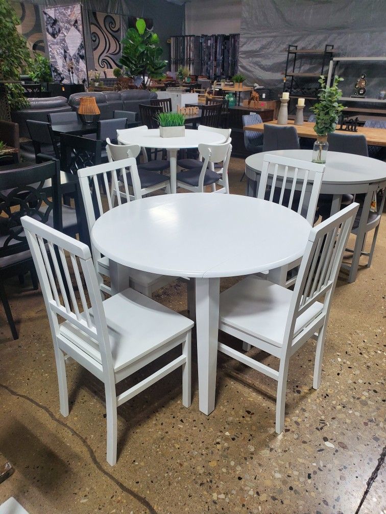 Small White Table With Drop Down Leafs