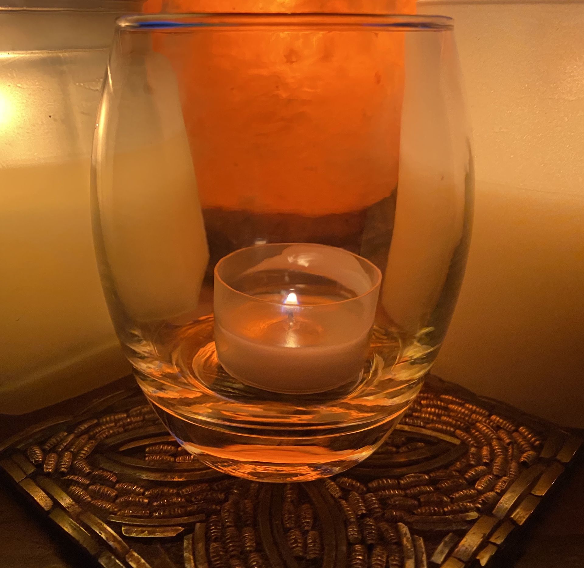 Fantastic Hurricane Votive Candle holder/Glasses Set