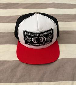 Chrome Hearts Hollywood Trucker Hat Red And Black