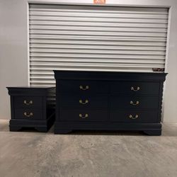 BUY 1 GET 1 🎁 Free Delivery NJ/NY Navy Blue Set of Bedroom