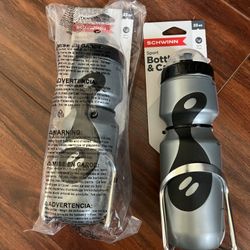 SCHWINN 2 BOTTLES BIKE HOLDERS WITH WATER BOTTLE 23Oz