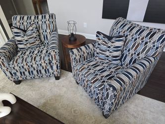 Matching Oversized Accent Chairs w/ Pillows – Set of 2 – $350