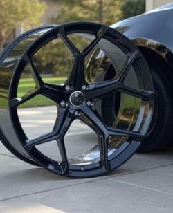 Audi 22” new blk RS Style rims tires set