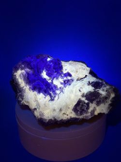 Large Raw UV Reactive Fluorite Crystal Specimen on Matrix
