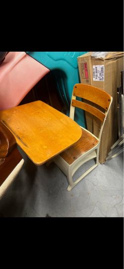 Strong, solid wood school desk Strong, solid wood school desk