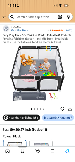 Large play pen