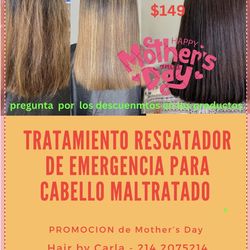 Tratamiento  de cabello,  rescate de emergencia 🆘