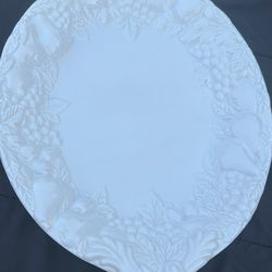White oval serving platter