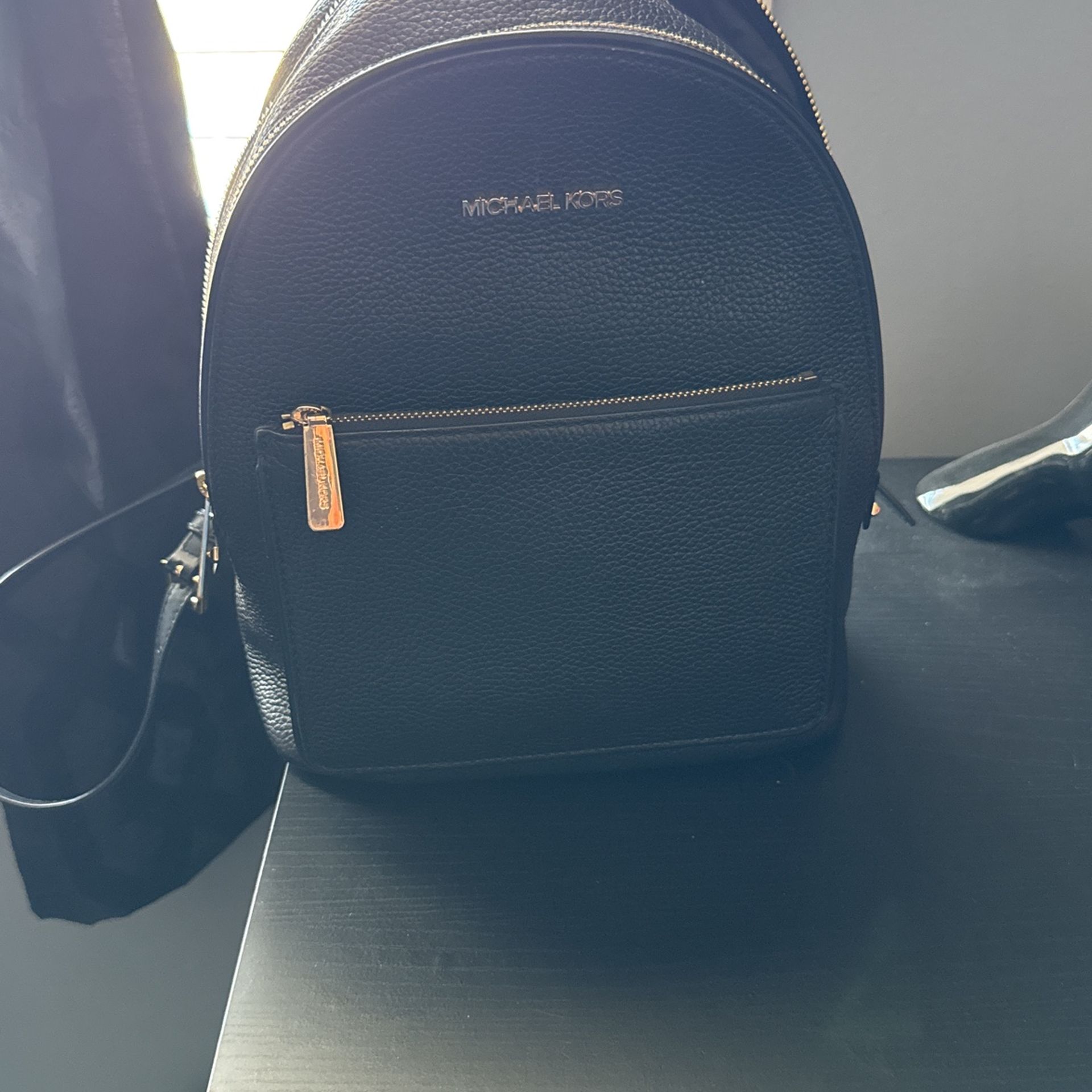 Michael Kors, Black Leather Backpack