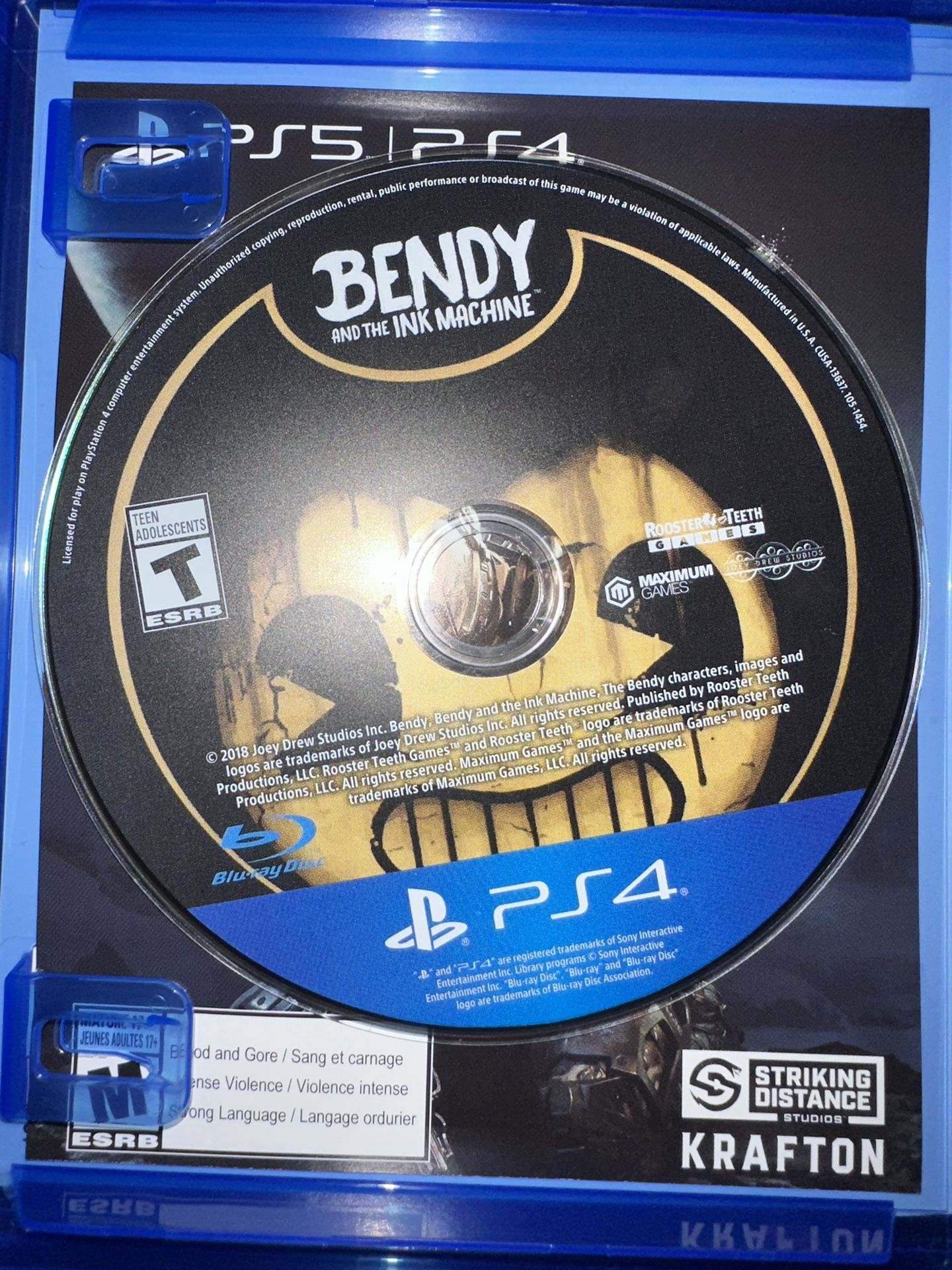 Bendy & The Ink Machine PS4/ps5 Game for Sale in Gillem