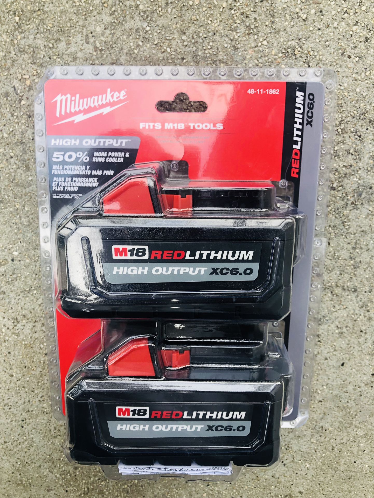 Milwaukee M18 18-Volt Lithium-Ion High Output 6.0Ah Battery Pack (2-Pack)