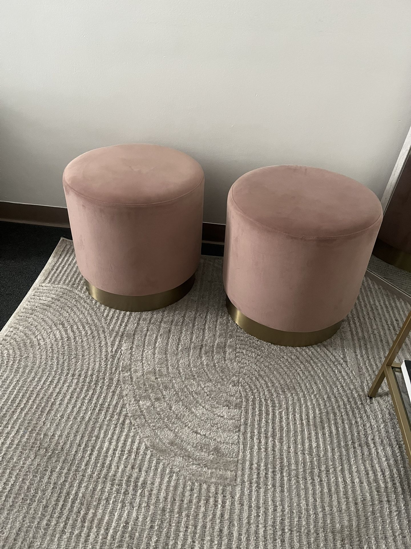 Pink & Gold Stools