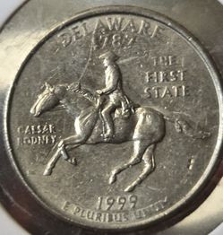 1999 Delaware State Quarter Speared Horse