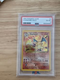 1999 Pokemon Charizard Holo PSA 6 EX-MT
