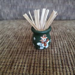Snowman Toothpick Holder