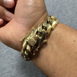 14K 160G Cuban Link Bracelet 