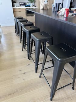 Metal Bar Chairs (Set of 6)