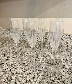 6 champagne glass flute
