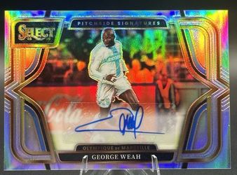 George Weah 2025-26 Select Pitchside Signatures Auto Card