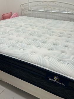 King Matress with Frame Like New