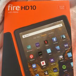 Fire Tablet HD 10 64gigs 1080p with Alexa brand new in box 