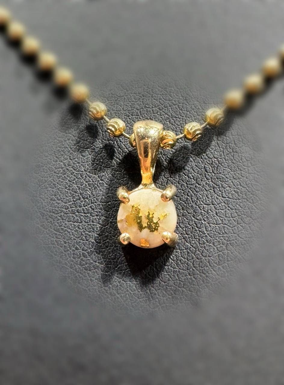 Jewelry 14k solid yellow gold quartz orocal Pendant charm