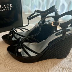 NEW! White House Black Market Wedge Sandals Size 10