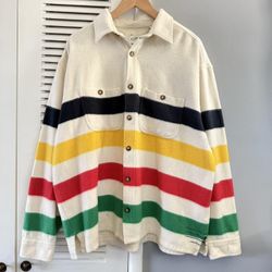 ORVIS Hudson Bay 4 Point Fleece Button Down Long Sleeve Shirt