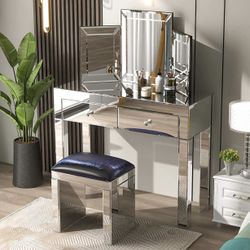 New Vanity Desk, Stools And Mirror 