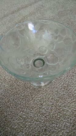 Beveled glass bowl
