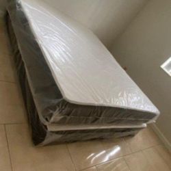 QUEEN Size Mattress Regular With box Spring set Colchones Queen 