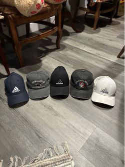 Grateful Dead, Pink Floyd, (3)Adidas Adjustable Stretch Hats