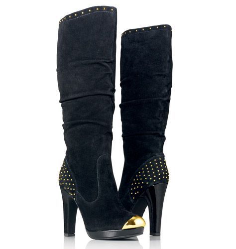 Forever By Paula Abdul Black Suede Boots