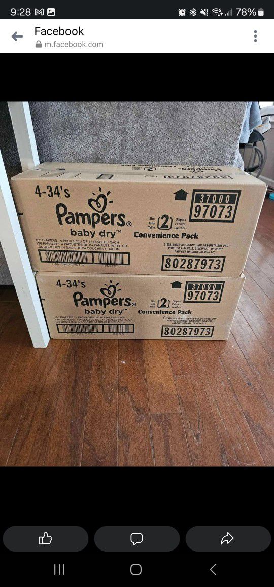 Pampers Size 2 Diapers
