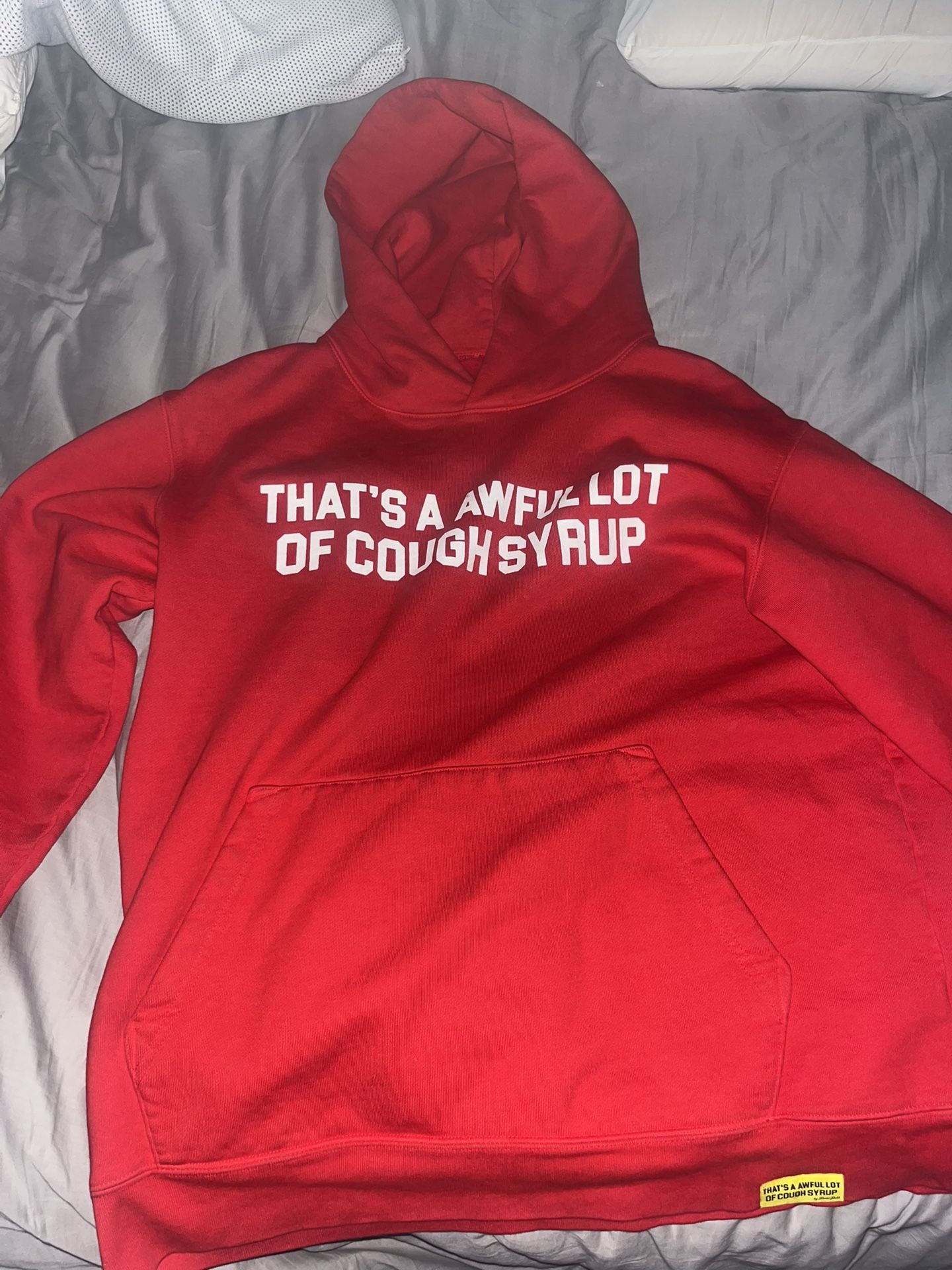 Red Thats A Awful Lotta Cough Syrup Hoodie