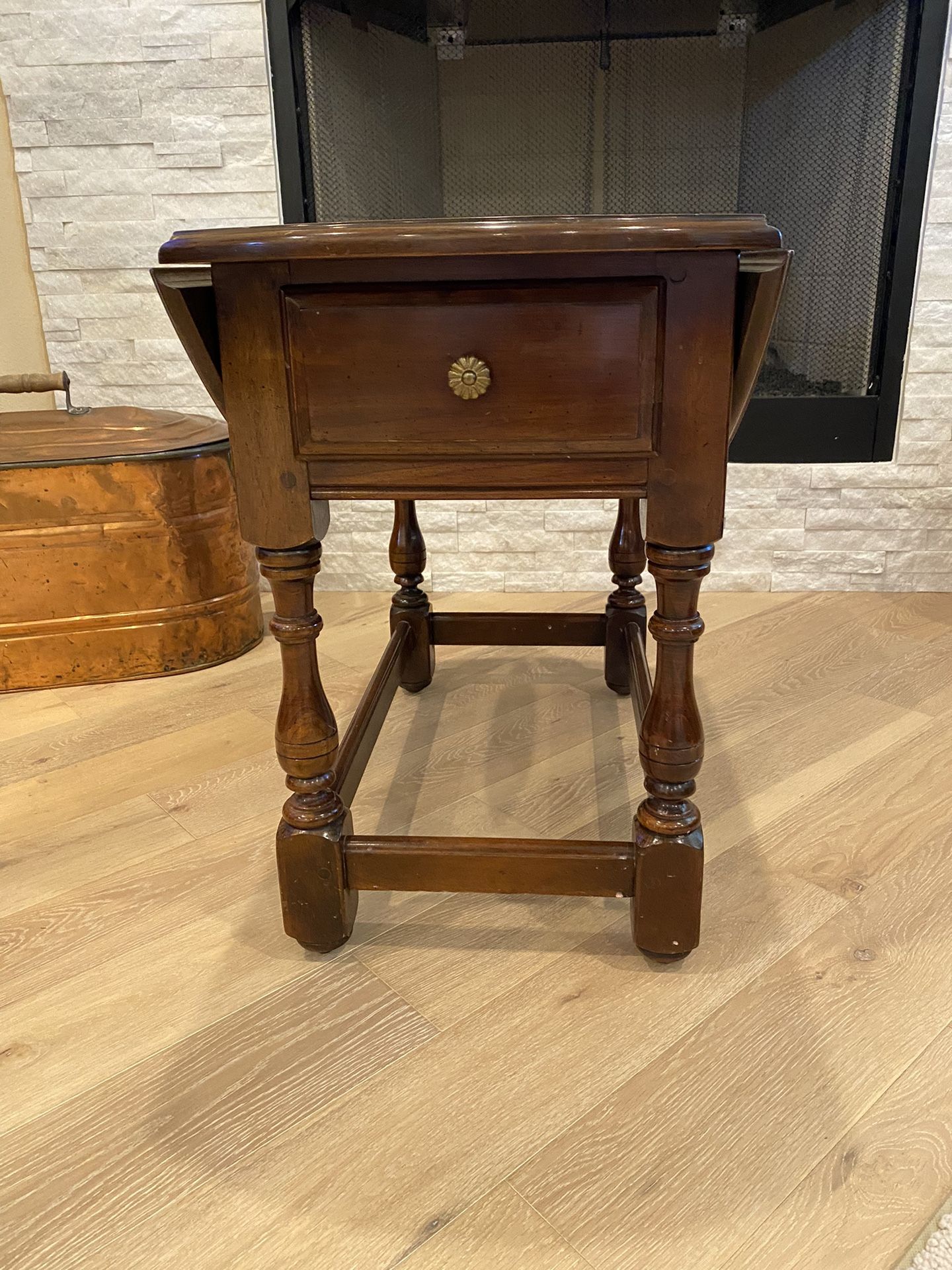 Harden Solid Wood Drop Leaf Side Table