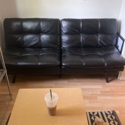 Faux Leather Day Bed Futon