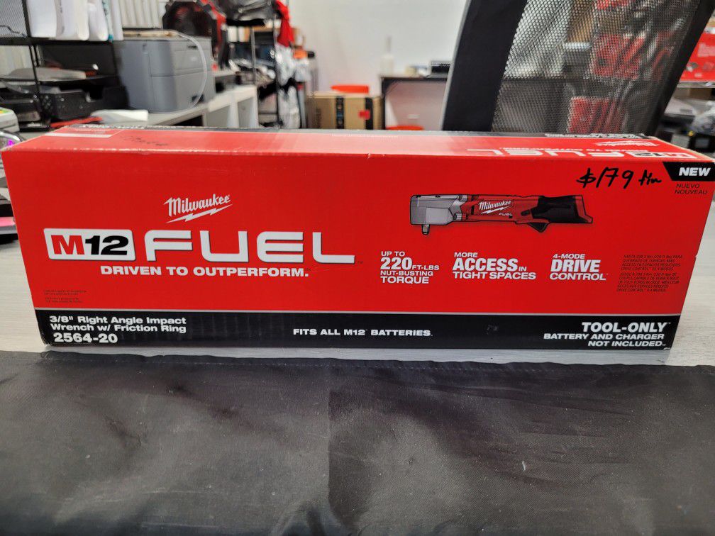 Milwaukee M12 FUEL 12V Lithium-Ion Brushless Cordless 3/8 in. Right Angle  Impact Wrench (Tool-Only for Sale in Los Angeles, CA OfferUp