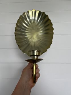 Scalloped Wall Sconce Candle Holder