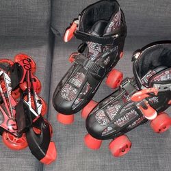 Roller Derby Adjustable Youth Kids Roller Skates Red size 3-6