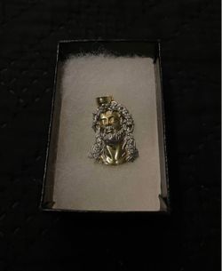 14k gold christ pendant
