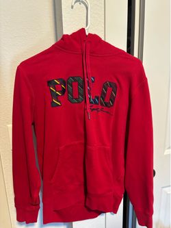 Red polo hoodie