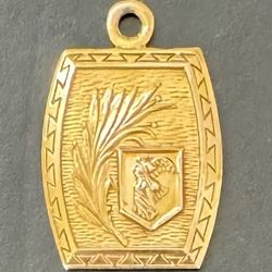 1946 1st Prize New York State Grange Award Medal, 1” Long, Weighs 6 Grams, Gold Field