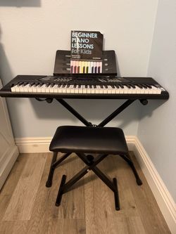 Electric Keyboard with Stand and Bench