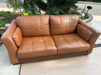 Tan Leather Sofa
