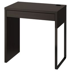 Black Ikea Micke Desk and Black Desk Chair