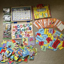 Kids Melissa and doug calendar, Flashcards& Letter Puzzle