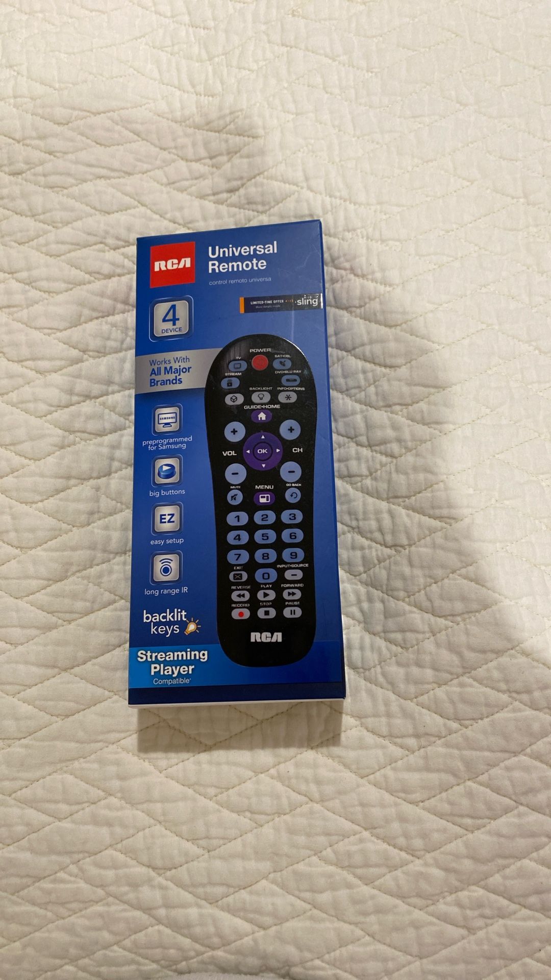 RCA Universal Remote Control - New