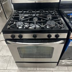 GE Gas Stove Five Burners Stainless Steel With Self Clean 